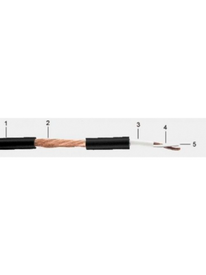 GOTHAM 10495, Cable Micrófono Negro GAC-2A Balanceado para Escenario (6MM) por Metro