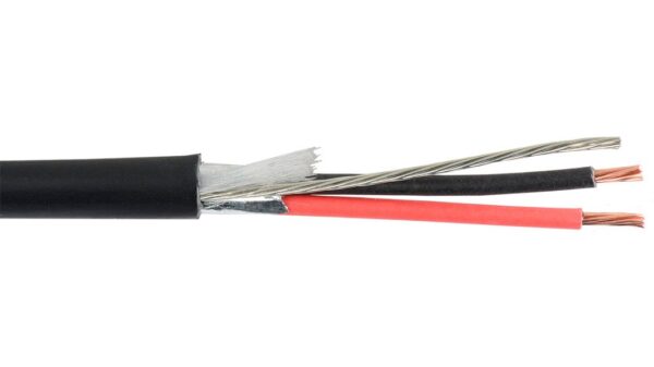 LIBERTY 22-2C-PSH-BLK Cable Balanceado Negro Delgado Con Malla Para Instalaciones Fijas por Metro