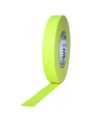 PRO TAPES USA GF-TFY1, Gaffer tela amarillo fluor 1"x 45M