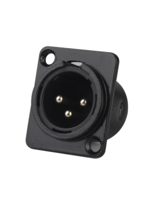 STAGELAB CLC-X3MPB, Conector XLR Macho Chasis Negro