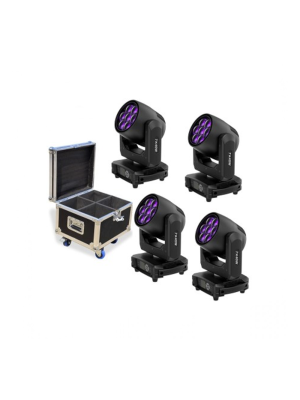 Wild pro wp-L740BWK, kit cabeza movil led B-Eye 7x40W zoom + flight case