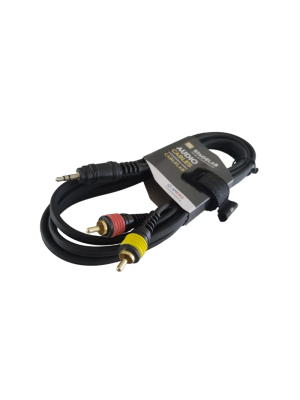 Stagelab clm-mprca2, cable mini plug trs a 2 rca 1,5 Mts.