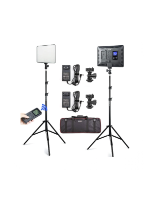 VILTROX VL-200 Bi-2, Kit de 2 Luces de Panel Led Regulable 30W.