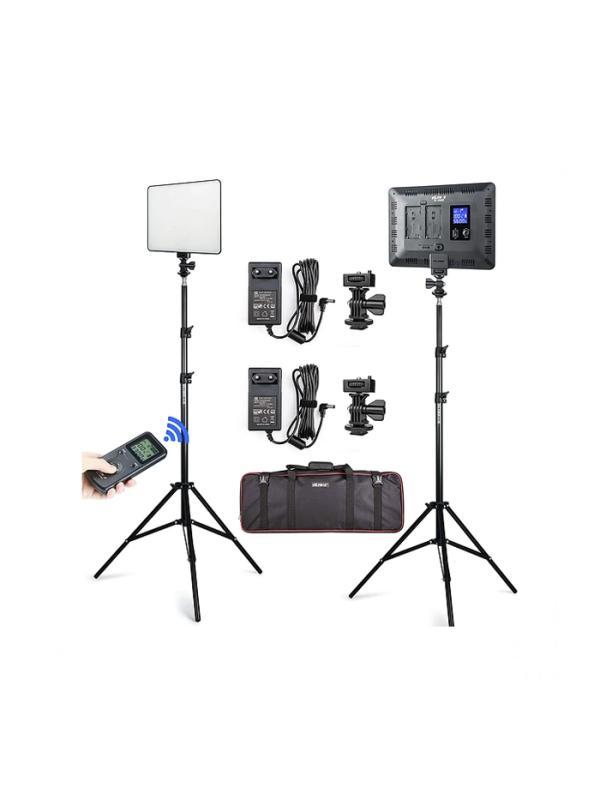 VILTROX VL-200 Bi-2, Kit de 2 Luces de Panel Led Regulable 30W.