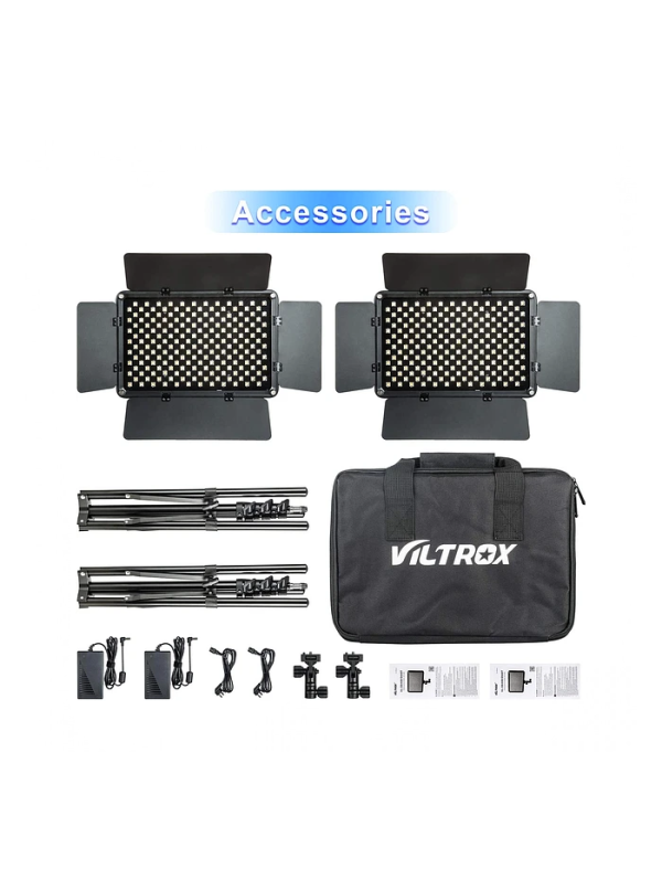 VILTROX VL-192 Bi-2, Kit de 2 Luces de Panel Led Regulable 45W. - Imagen 2