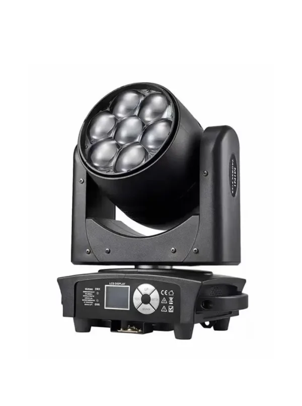 Big dipper BD-LM0740K, kit x4 cabezas moviles  7x40w, zoom /case