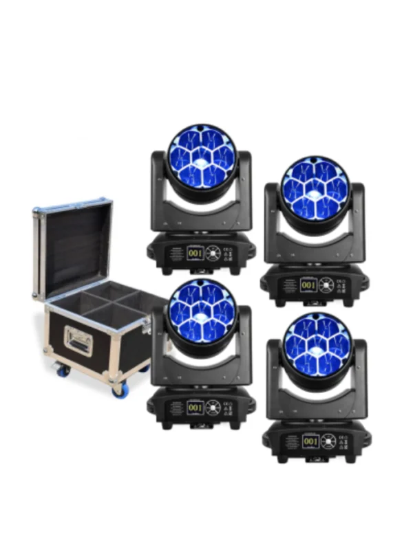 Big dipper BD-LM0740K, kit x4 cabezas moviles  7x40w, zoom /case - Imagen 3
