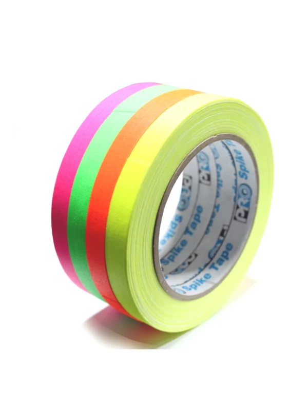 Pro tapes GF-TFK, kit de 4 gaffer tela fluor 12mm x 18m