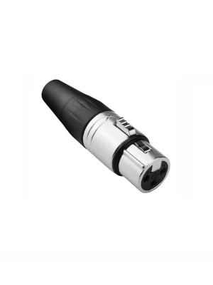 Roxtone rx3fp-nt, conector xlr hembra de 3 pines chapado en níquel
