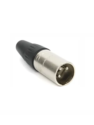 Roxtone rx3mp-nt, conector xlr macho de 3 pines chapado en níquel