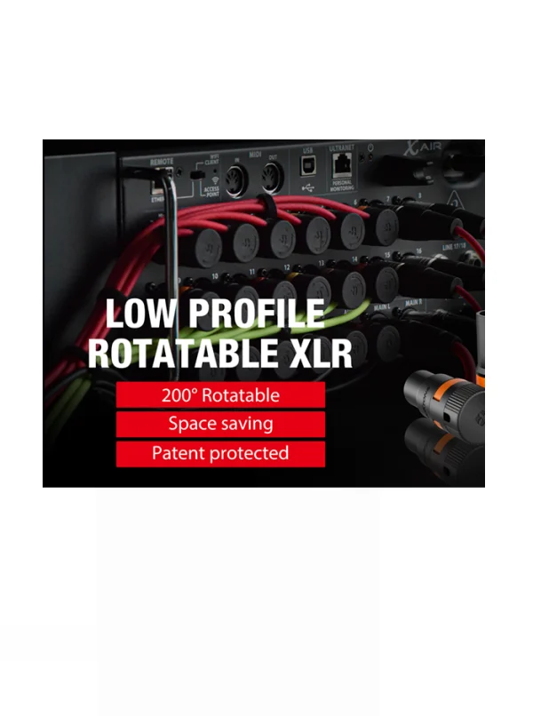 Roxtone LX3M, Conector xlr macho giratorio en "L" - Imagen 2